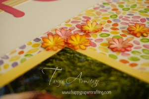 Sponged embossed flowers